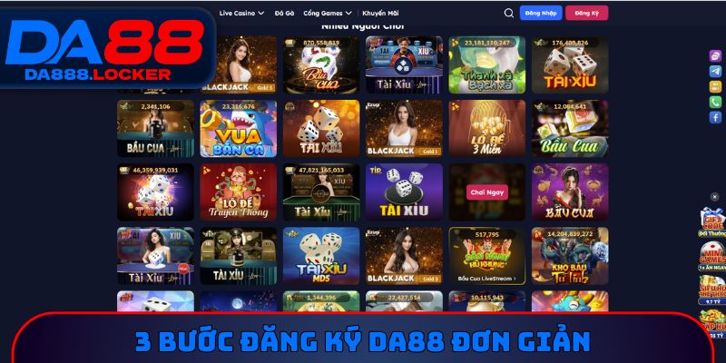 3 bước đăng ký DA88 đơn giản